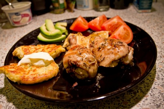 Курица с лимоном и тимьяном