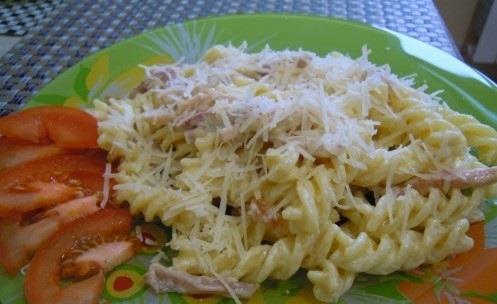 Карбонара с беконом и сливками